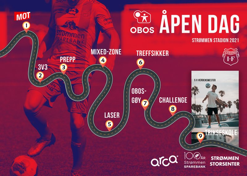 Rebusløp på stadion med ulike aktiviteter