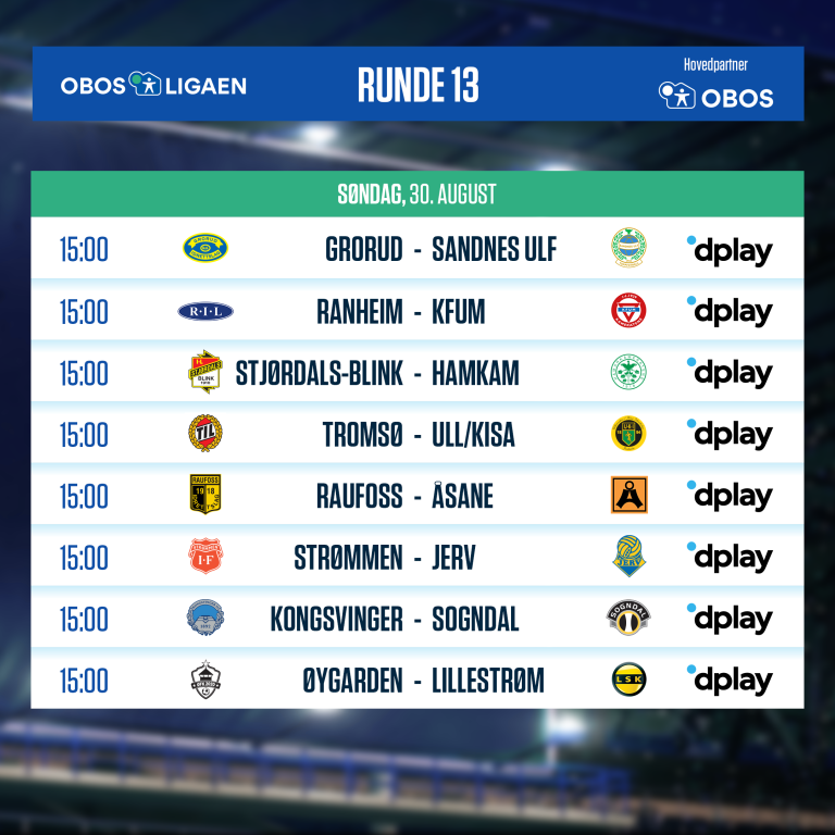 OBOS-ligaen - 2020 - Runde 13