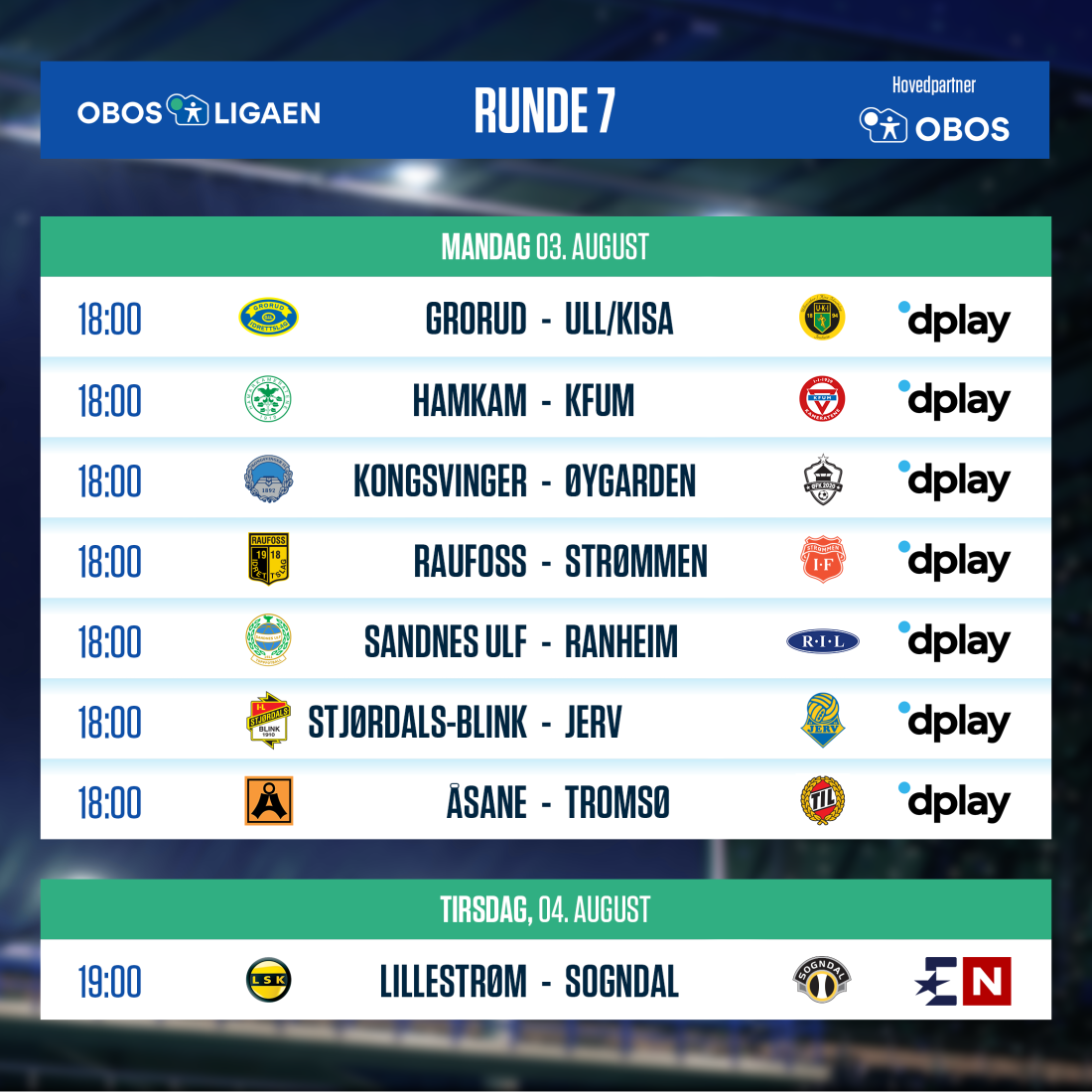 OBOS-ligaen - 2020 - Runde 7